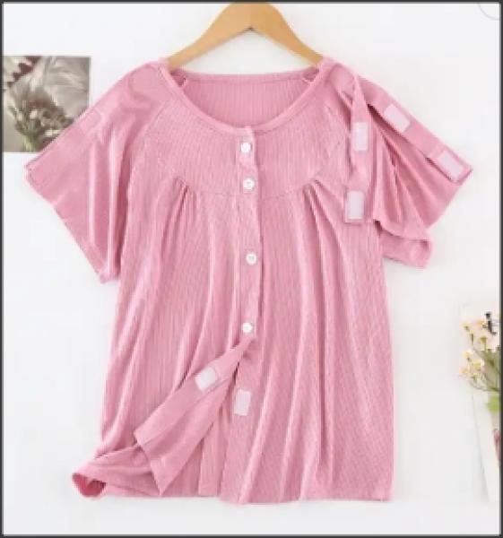 Baumwoll Hemd mit Klettverschluss